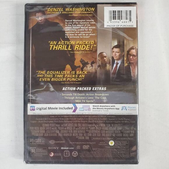 The Equalizer 2 DVD + Digital (2018, Denzel Washington) - Picture 2 of 2